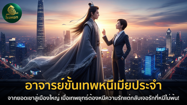 อาจารย์ขั้นเทพหนีเมียประจำ – จากยอดเขาสู่เมืองใหญ่ เมื่อเทพยุทธ์ต้องหนีความรักแต่กลับเจอรักที่หนีไม่พ้น!